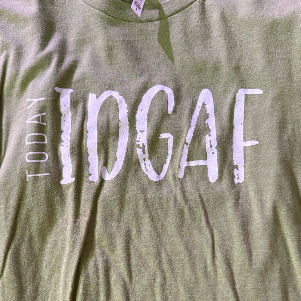 Bella Canvas Olive Tee with White Accents